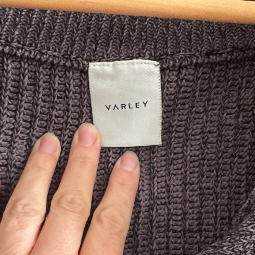 Varley Dark Gray Ribbed Button-Front Cardigan - image 2